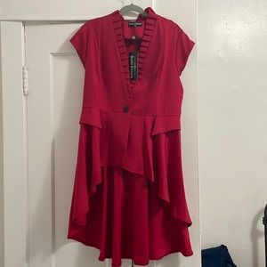 Red steampunk/circus women’s vest